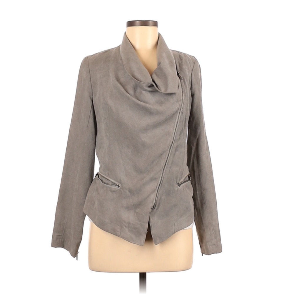 Rampage Faux Suede Asymmetric Moto Jacket